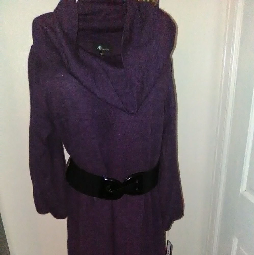 AB studio purple sweater dress